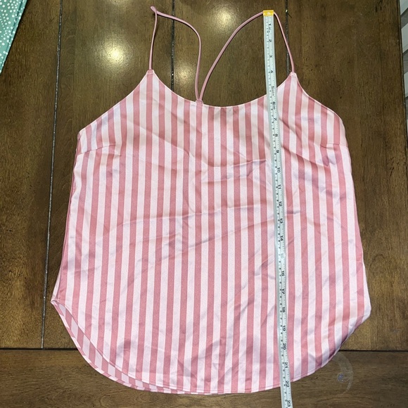 VICTORIA’S SECRET Pink Striped Camisole Shorts Matching Set Silk Satin Y2K - XS - Picture 8 of 16